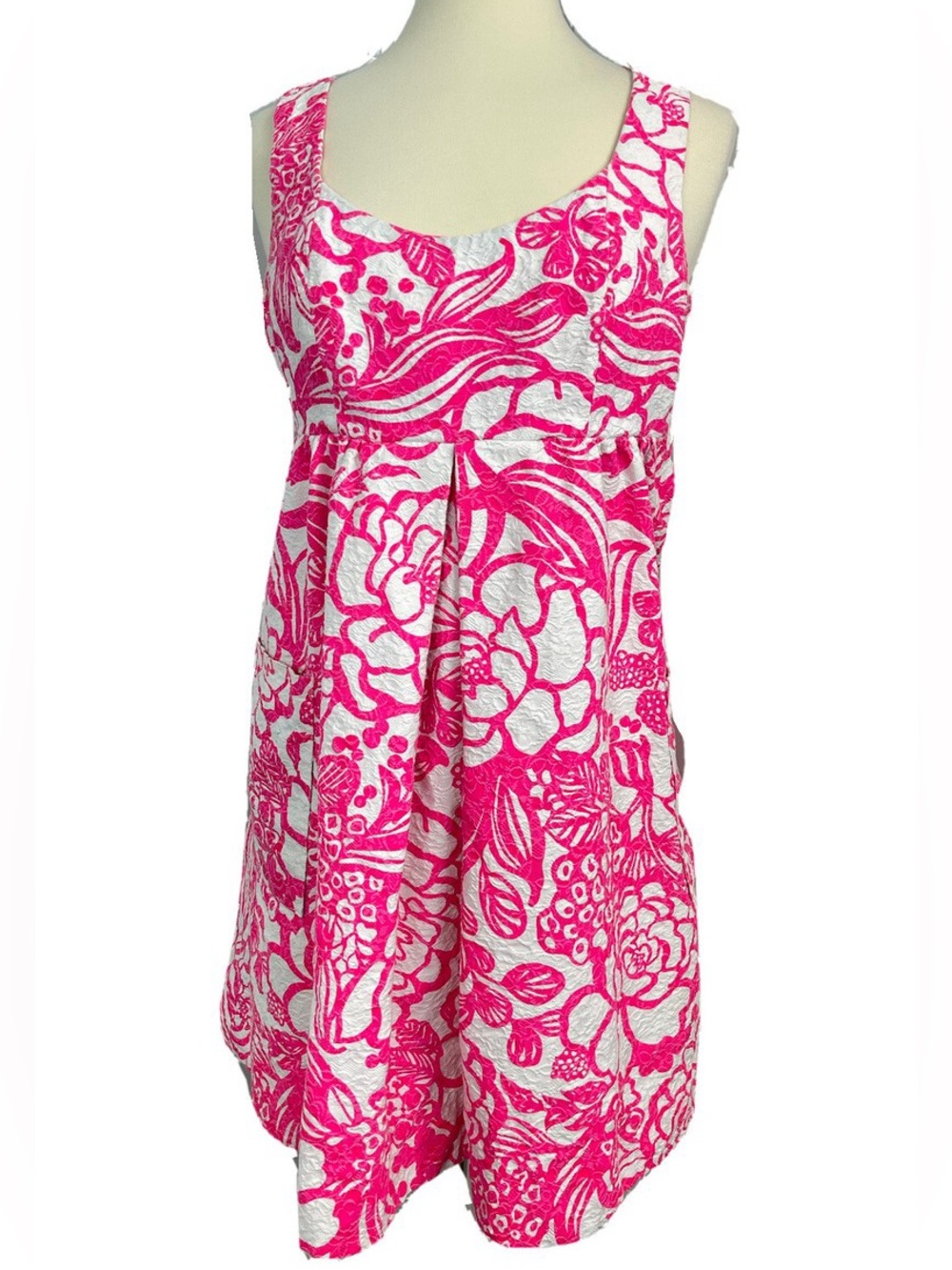 Vanessa Virginia Anthropologie Garden Party Jaquard Empire Flare Dress Sz 4